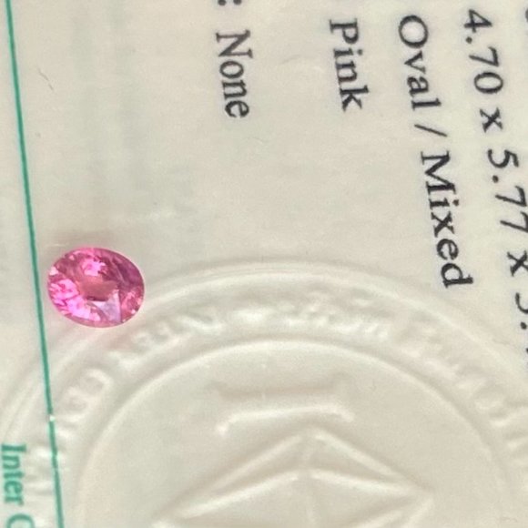 Natural Mozambique Tourmaline - IGL Certified 0.598 Carat Oval Pink Gemstone - Picture 2 of 3